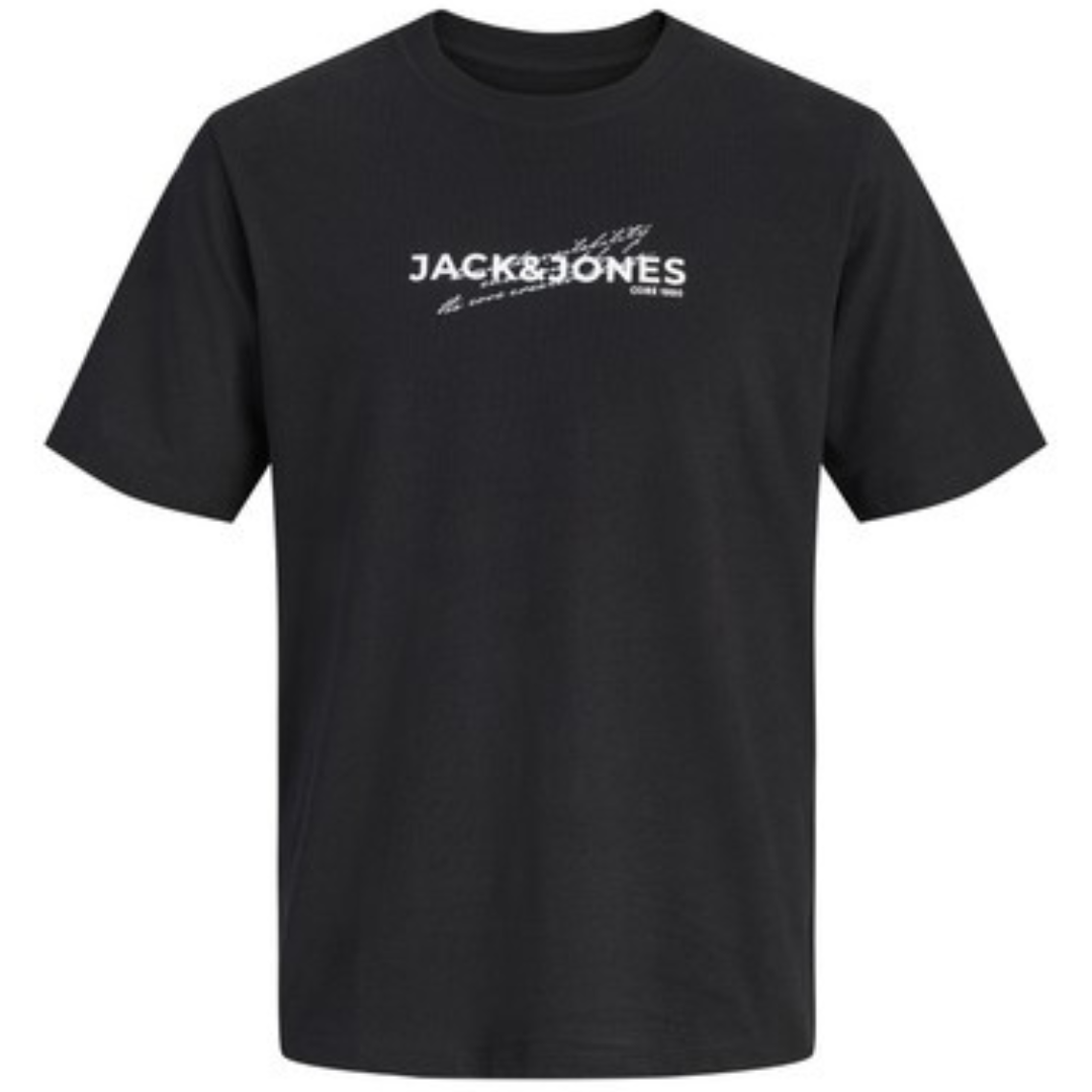 J&J Crna Muška Majica JCOETERNA FRONT PRINT TEE